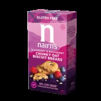 Biscuti pufosi fara gluten din ovaz integral cu afine si zmeura, 160 g, Nairns