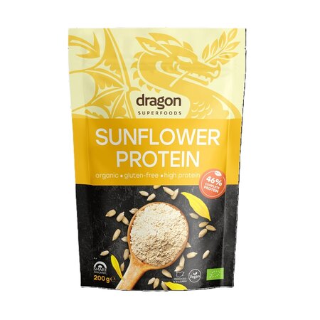 Proteina ​​de floarea soarelui ecologica, 200 g, Dragon Superfoods