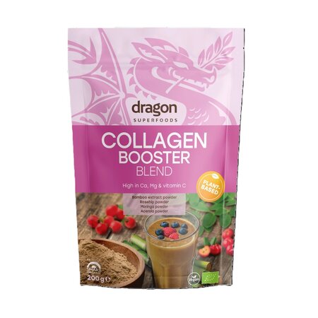 Mix vegan pentru colagen ecologic Collagen Booster, 200 g, Dragon Superfoods