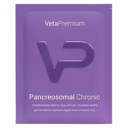 Hrana complementara pentru caini si pisici cu insuficienta pancreatica Pancreosomal Chronic, 30 plicuri x 3 g, VetaPremium 749009