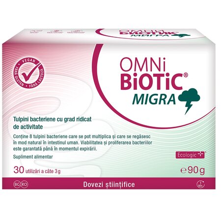 Omni Biotic Migra, 30 plicuri, Institut AllergoSan