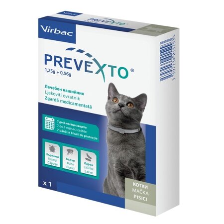 Zgarda antiparazitara pentru pisici Prevexto, 1 bucata, Virbac 749101
