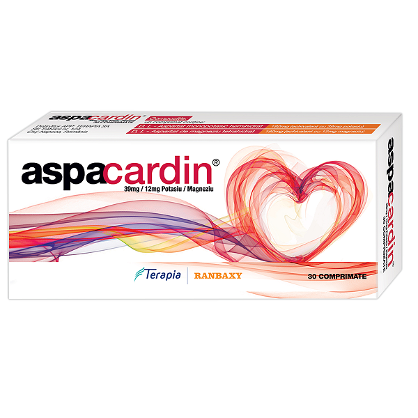 Aspacardin, 39 mg/12, 30 comprimate, Terapia