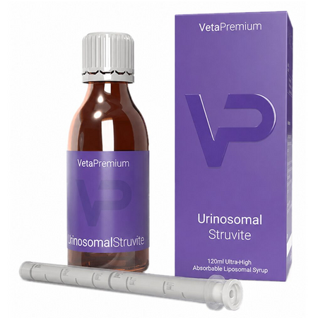 Supliment liposomal pentru sustinerea sistemului urinar la caini si pisici Urinosomal Struvite, 120 ml, VetaPremium