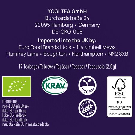 Ceai Bio Sweet Dreams, 17 plicuri, Yogi Tea 750144