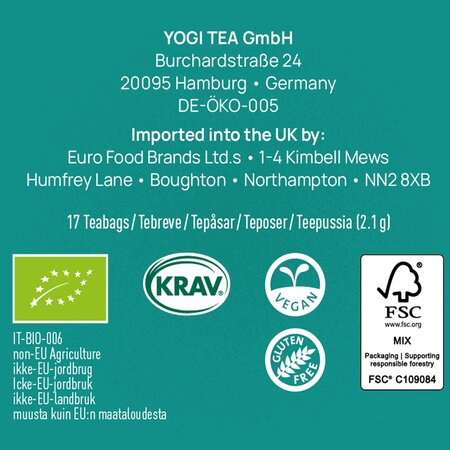 Ceai Bio Refresh&Focus, 17 plicuri, Yogi Tea 750152