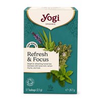 Ceai Bio Refresh&Focus, 17 plicuri, Yogi Tea