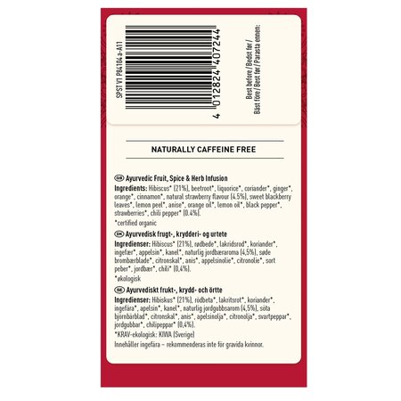 Ceai Bio Spicy Strawberry, 17 plicuri, Yogi Tea 750148