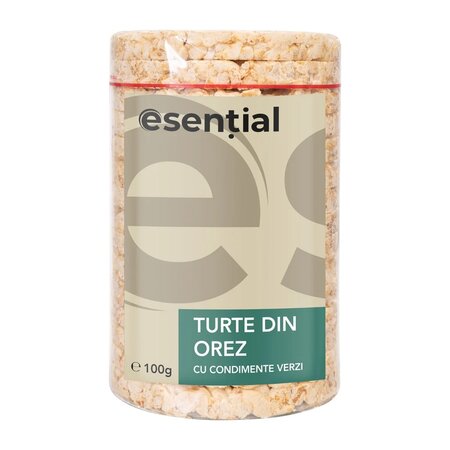 Turte din orez cu condimente verzi, 100 g, Esential