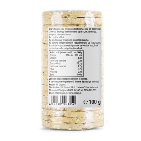 Turte din orez cu condimente verzi, 100 g, Esential 750199