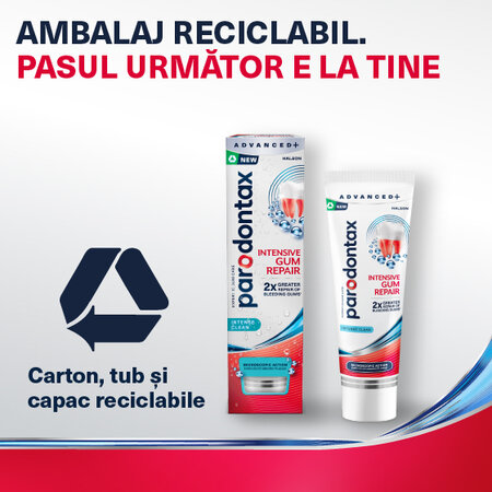 Pasta de dinti Parodontax Intensive Gum Repair Intense Clean, 75ml, Haleon 749341