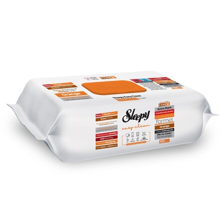 Servetele umede multisuprafete, Orange Easy Clean, 100 bucati, Sleepy