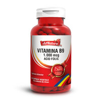 Vitamina B9 Acid Folic, 1.000mcg, 60 capsule vegetale, AdNatura