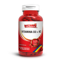 Vitamina D3+K2, 60 capsule vegetale, AdNatura