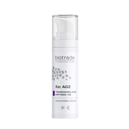 Ser de fata iluminator cu acid tranexamic, peptide + B3 Re:AGE, 30 ml, Biotrade