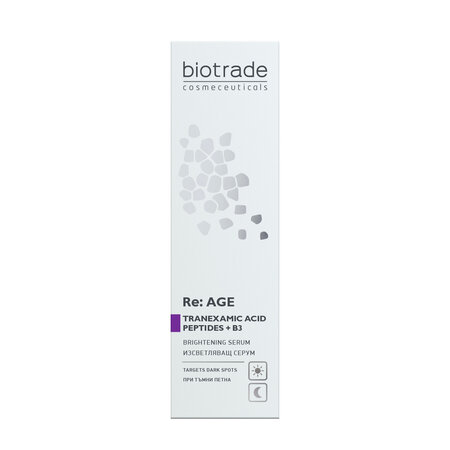 Ser de fata iluminator cu acid tranexamic, peptide + B3 Re:AGE, 30 ml, Biotrade 749481