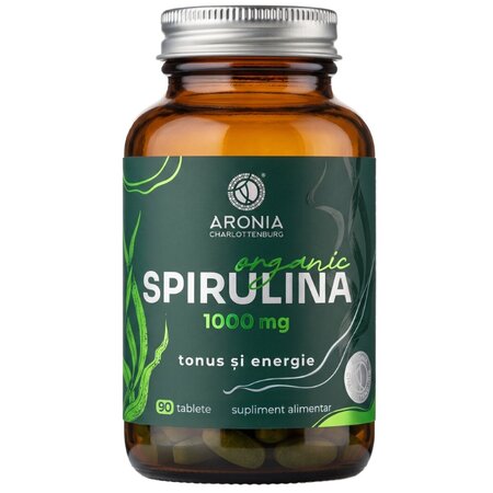 Spirulina Organica, 1000 mg, 90 tablete, Aronia Charlottenburg