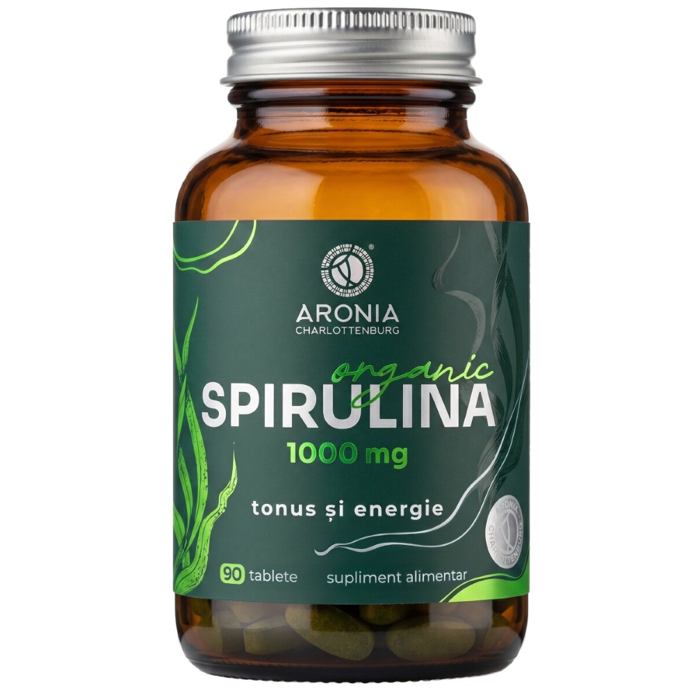 Spirulina Organica, 1000 mg, 90 tablete, Aronia Charlottenburg