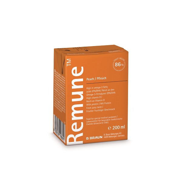 Bautura cu aroma de piersica Remune, 200 ml, Braun