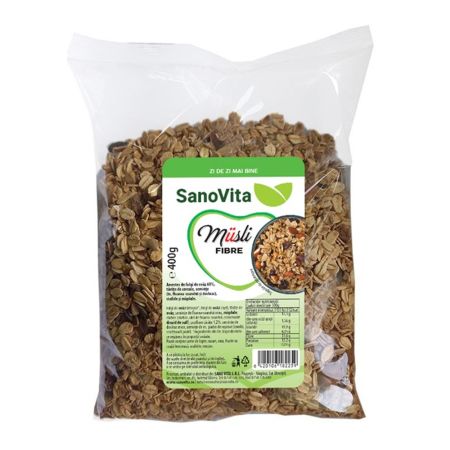 Musli cu fibre, 400 g, Sanovita