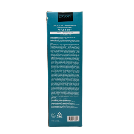 Lotiune pentru par si scalp cu efect echilibrant Apple & Lily Total Care Balancing Water Treatment, 300 ml, Dryope 749631