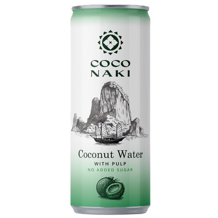 Apa de cocos cu pulpa, 320 ml, Coconaki
