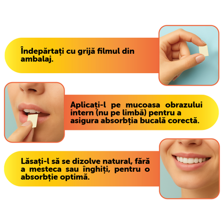 Filme bucale cu vitamine Qvit Defense, 30 bucati, Nutrinovate 749682