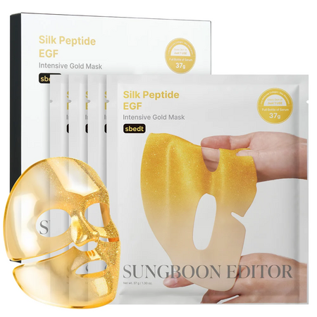 Masca regeneratoare cu peptide de matase, Silk Peptide EGF Intensive Gold, 37g, Sungboon Editor 749700