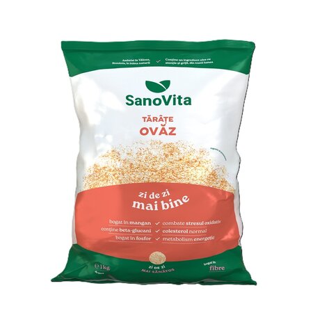 Tarate de ovaz, 1000 g, Sanovita
