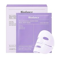Set masti cu PDRN si extract de caviar, Rejuvenating Caviar PDRN Real Deep Mask, 4 bucati x 34g, Biodance
