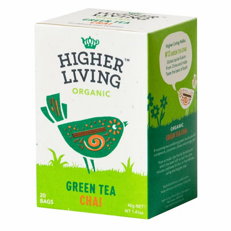 Ceai verde Bio Chai, 20 plicuri, Higher Living