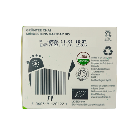 Ceai verde Bio Chai, 20 plicuri, Higher Living 749809