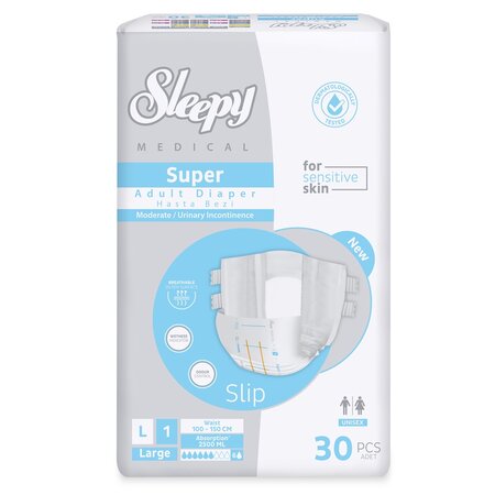 Scutece pentru adulti Medical Super 1, marimea L (100-150 cm), 30 bucati, Sleepy
