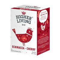 Ceai Bio cu echinacea si visine, 15 plicuri, Higher Living