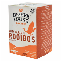 Ceai Bio de rooibos si caramel, 20 plicuri, Higher Living