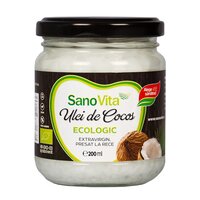 Ulei de cocos extravirgin ecologic, 200 ml, Sanovita