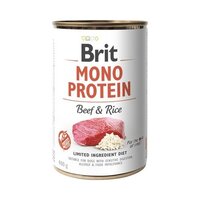 Hrana umeda cu vita si orez pentru caini Mono Protein, 400 g, Brit