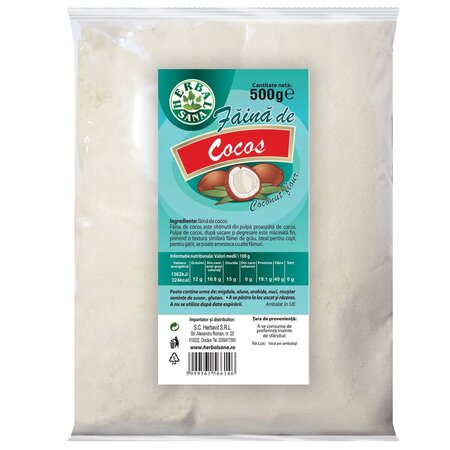 Faina de cocos Herbalsana, 500 g, Herbavit
