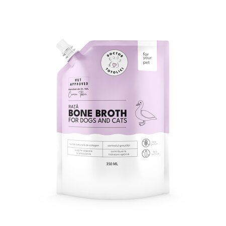 Supa de oase de rata pentru caini si pisici, 350 ml, Doctor Totolici