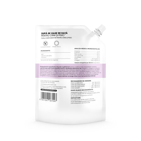 Supa de oase de rata pentru caini si pisici, 350 ml, Doctor Totolici 749974
