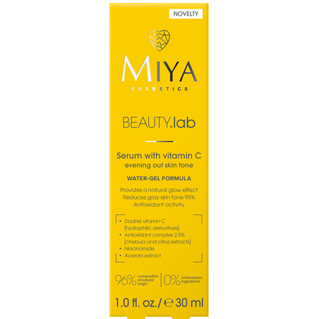 Ser de fata pentru uniformizarea tenului cu vitamina C, Beauty.lab, 30 ml, Miya 749985