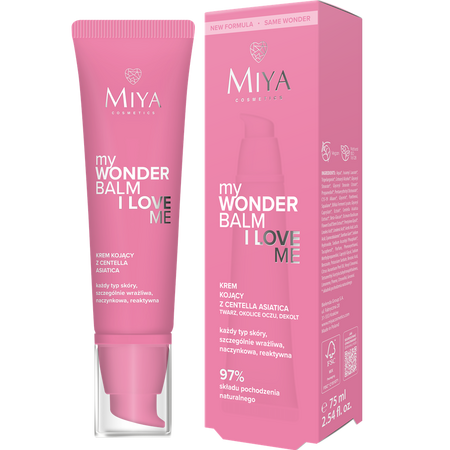 Crema de fata calmanta cu Centella Asiatica, myWonderbalm I love me, 75 ml, Miya