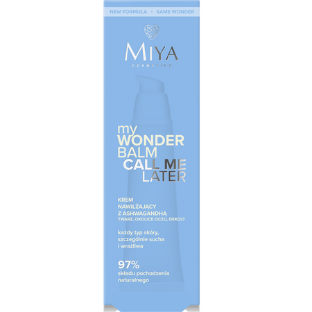 Crema de fata hidratanta cu ashwagandha, myWonderbalm Call me later, 75 ml, Miya 750142