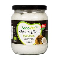 Ulei de cocos extravirgin ecologic, 500 ml, Sanovita