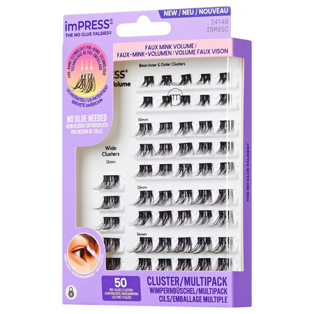 Kit gene false Multi 05 Fuax Mink Volume Impress, 50 bucati, Kiss 750198