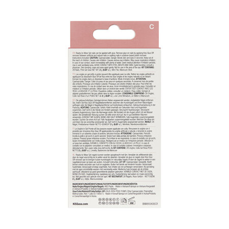 Unghii false Medium Bare but Better Impress, 28 bucati, Kiss 750211