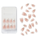 Unghii false Medium Croissant City Classy Premium, 30 bucati, Kiss 750216