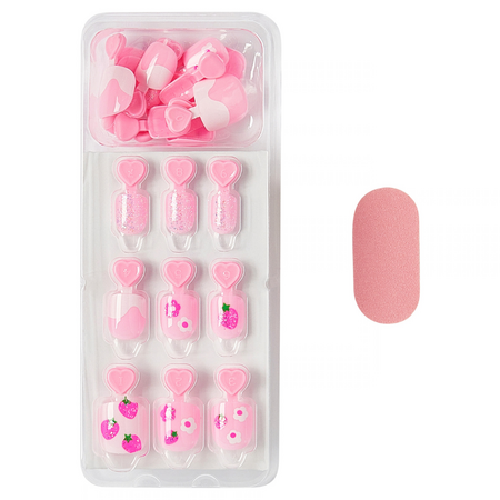 Unghii false pentru copii Berry Cute Impress Mini, 20 bucati, Kiss 750235