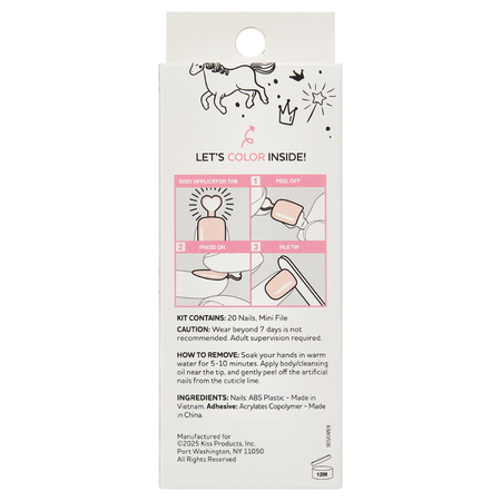 Unghii false pentru copii Berry Cute Impress Mini, 20 bucati, Kiss 750236