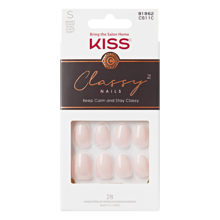 Unghii false Short Players Classy, 28 bucati, Kiss
